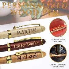 Personalized Wood Pen Custom Bamboo Pen Teacher Graduation Gift  picture