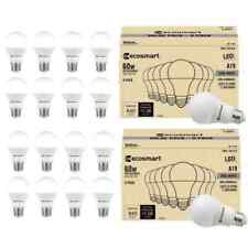 (16 PK) EcoSmart 9W 60W Equivalent Cool White A19 Non-Dimmable LED Light Bulbs picture