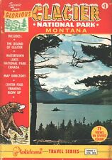 c1960s Glacier National Park Montana Plastichrome Travel Series Scenic Tour Book picture