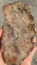 1 Lb 4.6 Oz Natural Turkish Stick Agate Faced Rough Ankara Lapidary Cabbing picture
