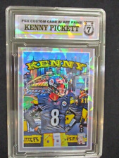 2022 RC Kenny Pickett Cracked Ice Refractor Steelers NFL  AI ART PRINT picture