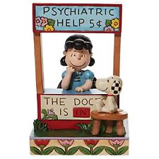 Jim Shore Peanuts Lucy at Psychiatric Booth w Snoopy The Doctor is in Figurine picture