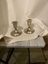 Vintage Sterling Silver International Company Taper Candlestick Holders Gift picture