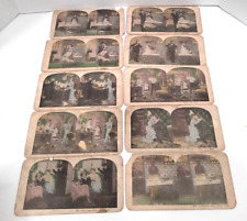 Vintage Set of 10 Stereoview cards - Staged Humorous - Risque - Adult Cheating picture