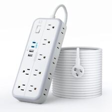 25 FT Long Extension Cord with Multiple Outlets, 14 Outlets and 4 USB Ports (... picture