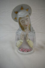 Vintage Lefton Hand Painted Ceramic Praying Madonna Figurine 7.5