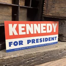 Original 1960 Kennedy For President Bumper Sticker Union Printed JFK RFK picture