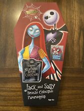 Disney Original Jack And Sally Bronze Collectible Paperweights Limited Edition picture