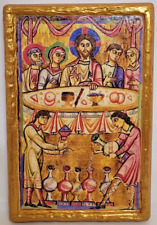 Marriage Wedding at Cana Catholic and Orthodox Icon Art on Wood Plaque 109 picture