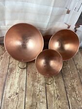 ODI Copper Mixing Nesting Bowls With Brass Ring Handles 3 Vintage  picture