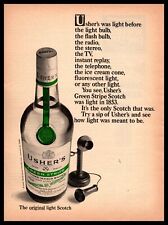 1968 Usher's Green Stripe Scotch Whisky Candlestick Telephone Vintage Print Ad picture
