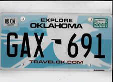 OKLAHOMA passenger 2020 license plate 