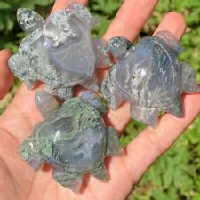 1pc Natural Moss Agate Sea Turtle picture