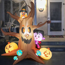 6ft Inflatable Halloween Dead Tree with Pumpkin Blow up Ghost Tree w/ RGB Lights picture