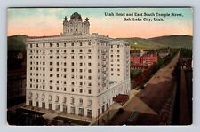Salt Lake City UT-Utah, Utah Hotel, East South Temple St, Vintage Postcard picture