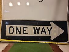 Street Road Sign “One Way”.  36” X 12”. Used Sign picture
