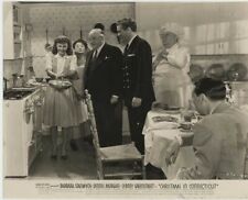 Christmas in Connecticut Barbara Stanwyck cooks in kitchen with guests 8x10 picture