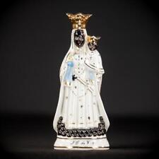 Black Madonna Child Jesus Statue | Virgin Mary Figure | Antique Porcelain 6.7