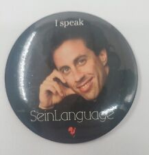 JERRY SEINFELD 1992 Sein Language Promotional Bookstore Button, Pin, Badge picture