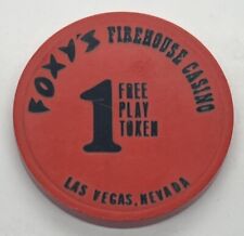 Foxy’s Firehouse No Cash Value 1 Free Play Token Las Vegas NV Nevada 1976-1988 picture