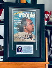 MARLON BRANDO *SIGNED Display/Framework 1975 People Weekly Signed Mag ACA (LOA) picture