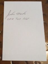 John Manke dec NASA Test Pilot signed autographed index card X-24B M2-F3 Dryden  picture