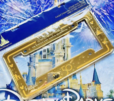 2022 Walt Disney World 50th Anniversary Gold Metal License Plate Cover Frame New picture