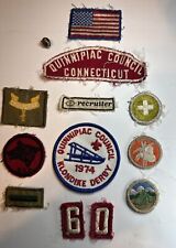 Vintage 1974 Quinnipiac Council Scout Scouting Pin Patches Klondike Derby picture