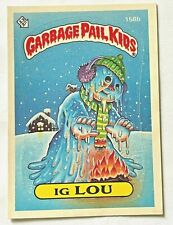 1986 Topps 4th Series Garbage Pail Kids 158b IG LOU C-Name Change Trading Card picture