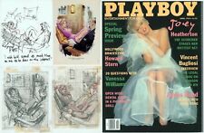 3 Doug Sneyd Signed Original Art Sketch Playboy OKed Hugh Hefner / April 1997 picture