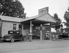 1935 -1942 Gas Station & Country Store Vintage Old Photo 8.5