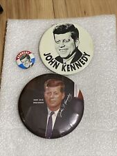 JFK Presidentail Campaign pins Vintage John F. Kennedy Died Nov 22 1963 Rare Lot picture