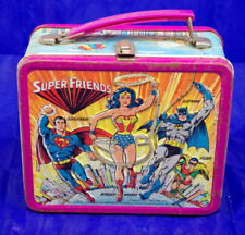 1976 Super Friends Lunchbox With Thermos See Condition picture