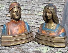 Early 20th Century Bronze Dante And Beatrice Bookends picture
