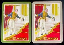 DR51 Swap Playing Cards 2 VINTAGE WHISKY ADVT WIDE USHER’S INDISPENSABLE USHER picture