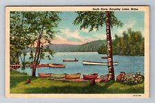 Rangeley Lakes, ME-Maine, Canoeing On South Shore Antique, Vintage Postcard picture