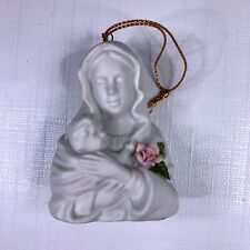 Roman Inc Madonna Christmas Ornament Touch of Rose Jesus Mary Porcelain Vintage picture