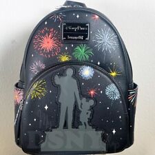 Disney Parks 100th Partners Mickey Walt Fireworks LighUp GITD Backpack Loungefly picture