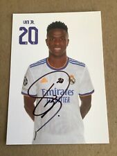 Vinicius Jr, Brazil 🇧🇷 Real Madrid 2021/22 hand signed picture