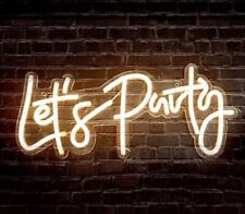 Let's Party Neon Signs,  LED Neon Light Sign for Wall Decor, Decorative Let's  picture