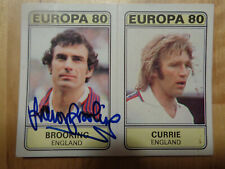 Panini Football Bundesliga 80 1980 Brooking Currie No. 317 with Autograph picture