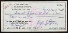 Kaye Stevens d2011 signed check auto Actress in Film The Interns picture