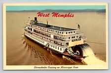 West Memphis Steamwheeler Cruising mississippi River Tennessee P773 picture