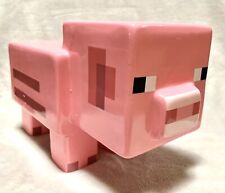 NEW Minecraft PINK PIG 3D Sculpted Ceramic Coin Saving Piggy Bank Figure picture