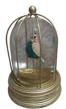 OPALHOUSE Bird in Cage Water Snow Globe Gold Glitter Snow - GUC  picture