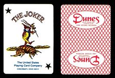 1 x Joker playing card Dunes Casino Las Vegas USA AB1482 picture