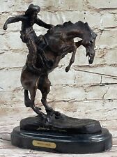 WOOLY CHAPS Frederic Remington Bronze Desktop Statue Sculpture Western 10