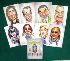 CRAZY CARICATURES CARDS BASE SET OF 45 OZZY KISS ELVIS SWIFT SNOOP BRADY 2023 picture