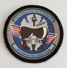 Top Gun Iceman Alternates Plaque Morale Patch Tactical Military USA Flag F14 picture