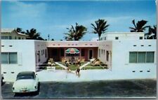 Hollywood-by-the-Sea, Florida Postcard CHATHAM APARTMENTS Oklahoma Street c1950s picture